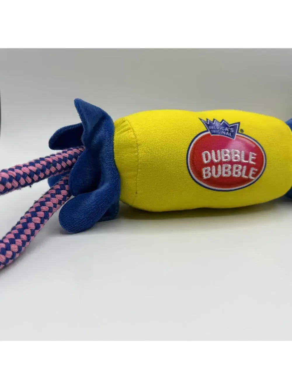 Dubble Bubble Dog Toy Interactive Tug Rope and Squeak 16” Tootsie Roll
